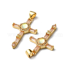 Cremagliera placcatura micro ottone spianare pendenti zirconi&nbsp;KK-P235-08G-01