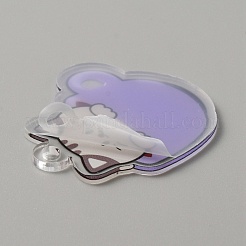 Mignon porte-clés pendentif en acrylique chat tasse à café&nbsp;FIND-CJC0006-79B