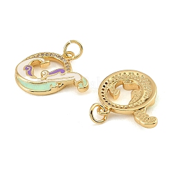 Pendenti in zirconi cubici trasparenti in micro pavè di ottone&nbsp;CU-CBA9175-14G