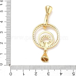 Messing Micro Pave klare Zirkonia Falte über Verschlüsse&nbsp;KK-K428-04G