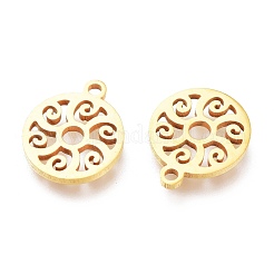 Breloques en acier inoxydable avec placage ionique (IP) 201&nbsp;STAS-A047-17G