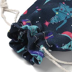 Sacs de rangement imprimés en tissu sur le thème de Noël&nbsp;ABAG-F010-02A-05