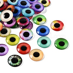 Cabochons en verre transparent imprimé&nbsp;GL-CBAA22A-15