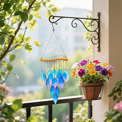 Windspiele mit Glasquasten&nbsp;AJEW-WH0348-904A