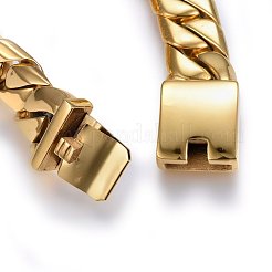 Bracelets gourmettes en acier inoxydable 304 avec placage ionique (IP)&nbsp;BJEW-E346-17G