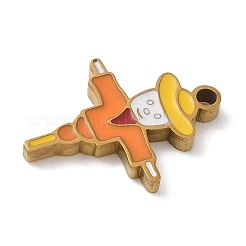 Pendentifs en acier inoxydable émaillé 304 à thème de Noël&nbsp;LS-STAS-K312-04L-G