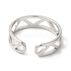 Bague en acier inoxydable 201 anti-ternissement&nbsp;RJEW-E063-02P