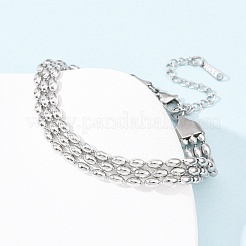 Mehrreihige Armbänder aus 304 Edelstahlperlen&nbsp;BJEW-K287-01P