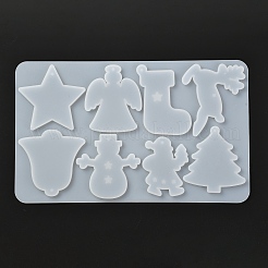 Moules en silicone porte-clés bricolage thème noël&nbsp;DIY-I057-02