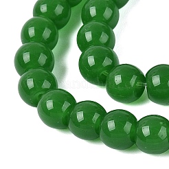 Abalorios de vidrio jade de imitación hebras&nbsp;GLAA-T032-J6mm-09