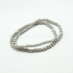 Imitation jade ronde plaquée arc-en-ciel à facettes (32 facettes)&nbsp;X-EGLA-J130-FR11