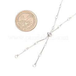 Realizzazione di collana con catena a maglie piatte in acciaio inossidabile 304&nbsp;AJEW-JB01349-02