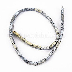 Fili di perle di roccia lavica naturale elettrodeposta&nbsp;G-T114-70