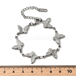 Bracelets à maillons en acier inoxydable 304 pour femmes&nbsp;LS-BJEW-Q041-01C-P