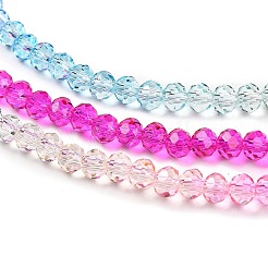 Hebras transparentes de cuentas de vidrio pintado&nbsp;LS-DGLA-A034-T3mm-A14