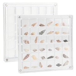 36 Gitter magnetische Acrylschale Aufbewahrungsbox mit Deckel&nbsp;AJEW-YWC0009-003