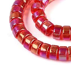 Ab color plateado cuentas de perlas de vidrio transparente&nbsp;GLAA-T026-4x8mm-T10