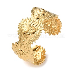 Braccialetti a polsino in acciaio inossidabile 304 per donna&nbsp;LS-BJEW-P364-01B-G