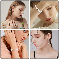 160 pièce de 16 styles de perles acryliques transparentes et 1 rouleaux de fil de cristal élastique&nbsp;DIY-SC0016-21