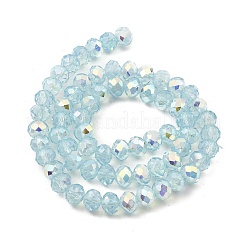 Fili di perle di vetro trasparenti con vernice da forno&nbsp;DGLA-A034-J8mm-B04