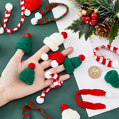 48 sciarpa e cappellini di lana lavorati a maglia in 6 stili diversi per Natale&nbsp;AJEW-FH0003-79