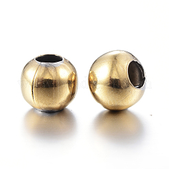 Perle di acciaio inossidabile 304 placcate ioni tonde (ip)&nbsp;STAS-F105-03-8mm