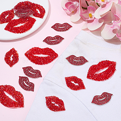 18 Stück 3 verschiedene Stile Lippen-Hotfix-Strasse&nbsp;PATC-ME0001-46