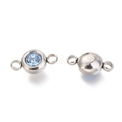 Connettori con maglie in strass in acciaio inossidabile 304&nbsp;X-STAS-P237-17P-15