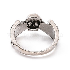 Anello da dito con teschio in lega&nbsp;RJEW-H109-01AS