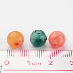 Perles de jade blanc naturel bicolore&nbsp;X-G-R165-8mm-M1