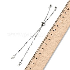 Verstellbares Satellitenketten-Schieberarmband aus Edelstahl 304&nbsp;AJEW-JB01625-01