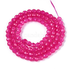 Abalorios de vidrio jade de imitación hebras&nbsp;GLAA-T028-4mm-11I