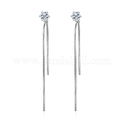 Élégantes boucles d'oreilles à pampilles rondes et plates en acier inoxydable&nbsp;LS-BX2341-1