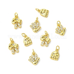9 Stk. 3 Stil Messing Micro Pave klar Kubisch Zirkonia Anhänger&nbsp;KK-CJ0002-81