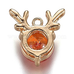 Mikro-Pavé-Charms aus vergoldetem Messing mit Zirkonia&nbsp;LS-ZIRC-H105-02