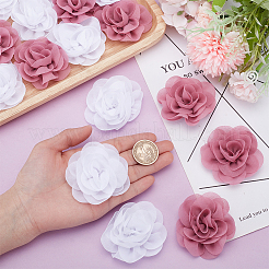 20 Stück 2 Farben Polyester Blumenornament Zubehör&nbsp;DIY-AR0004-39