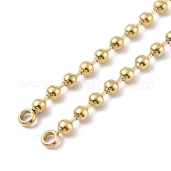 Ionenplattierung (IP) 304 Edelstahl Kugelkette Armbandherstellung&nbsp;BJEW-M293-10G