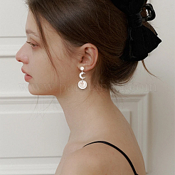 24 stücke 4 arten 304 edelstahl clip-auf ohrring Zubehörse mit imitation perle kunststoff perlen&nbsp;STAS-SC0010-46B