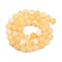 Abalorios de jade amarillo natural hebras&nbsp;GG-NH0014-C02-8mm