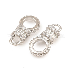 Breloques de connecteur en laiton micro pavé de zircone cubique&nbsp;CU-CBAB99C-05P