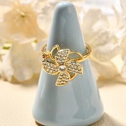 Bague rotative à fleurs pour femme&nbsp;RJEW-U035-01G-07