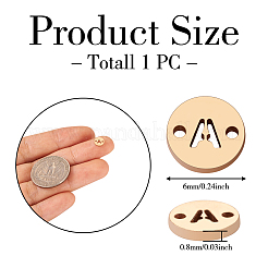 Veri ciondoli in ottone placcato oro 14k&nbsp;KK-TAC0017-04G-03