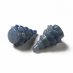 Decorazioni espositive in avventurina blu naturale tinta e riscaldata&nbsp;G-G997-E09