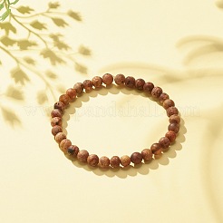 Pulseras redondas de cuentas elásticas de ágata natural&nbsp;BJEW-JB08196-01