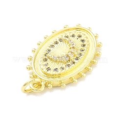 Porte micro ouvrent pendentifs zircone cubique en laiton de placage&nbsp;KK-D359-19G