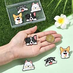 8 pièce 4 styles d'épingles en émail pour chien de compagnie&nbsp;JEWB-CJ0002-97