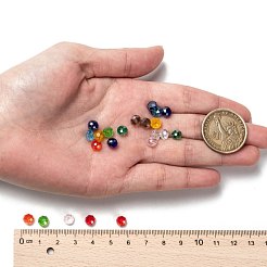 Perles de verre galvanisées 10 couleurs&nbsp;EGLA-JP0002-01B-6mm