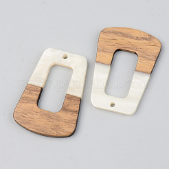 Colgantes de resina opaca y madera de nogal&nbsp;RESI-S389-034A-C04