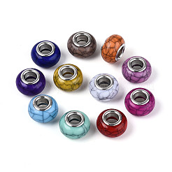 Undurchsichtige Acryl-Cracker-Perlen im europäischen Stil&nbsp;GPDL-N006-01A-08