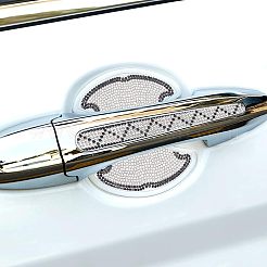 Adesivi con strass bling della maniglia della portiera dell'auto&nbsp;AJEW-WH0181-43